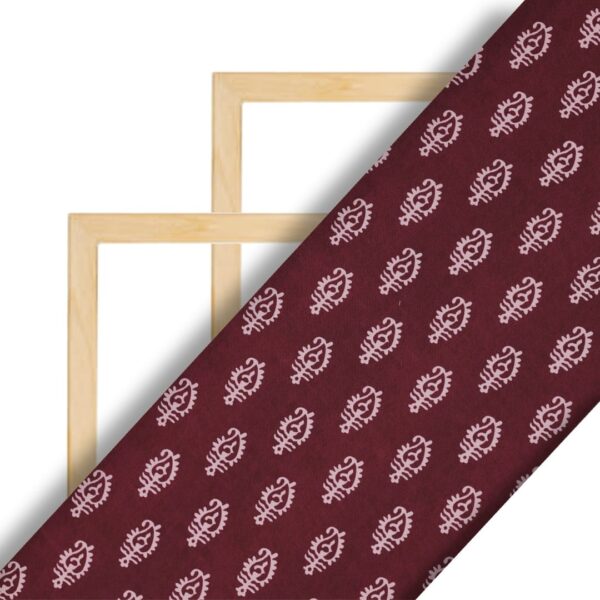 Flowers Design Texture Block Prined Fabric - Image 2