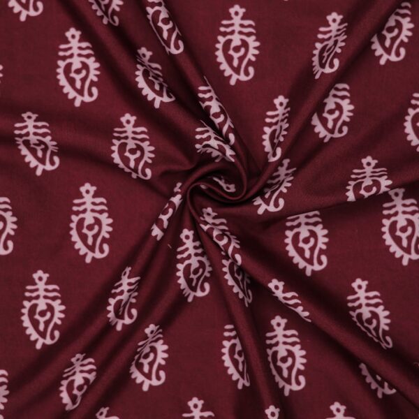 Flowers Design Texture Block Prined Fabric