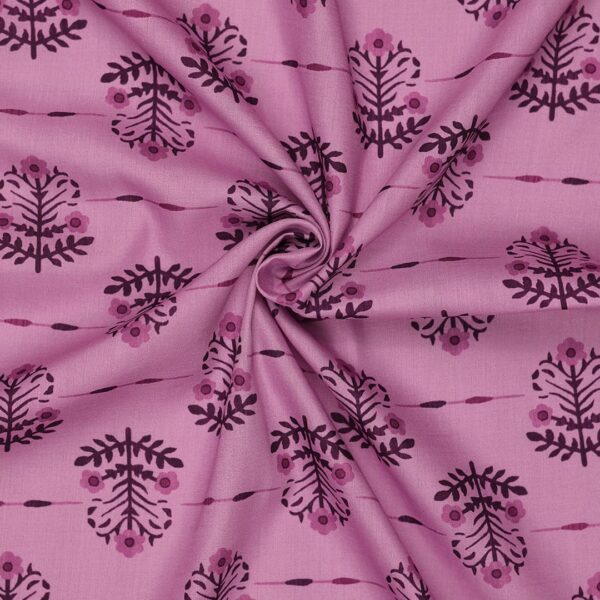 Flowers Design pink Prined Fabric